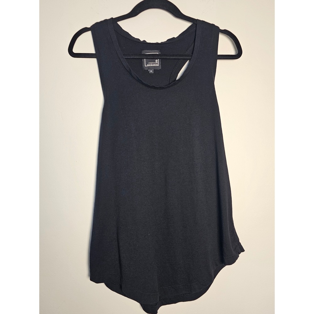 [Basics] Lily & Lottie Racerback Tank  Womens XL‎ Black Cotton Modal Curved Hem
